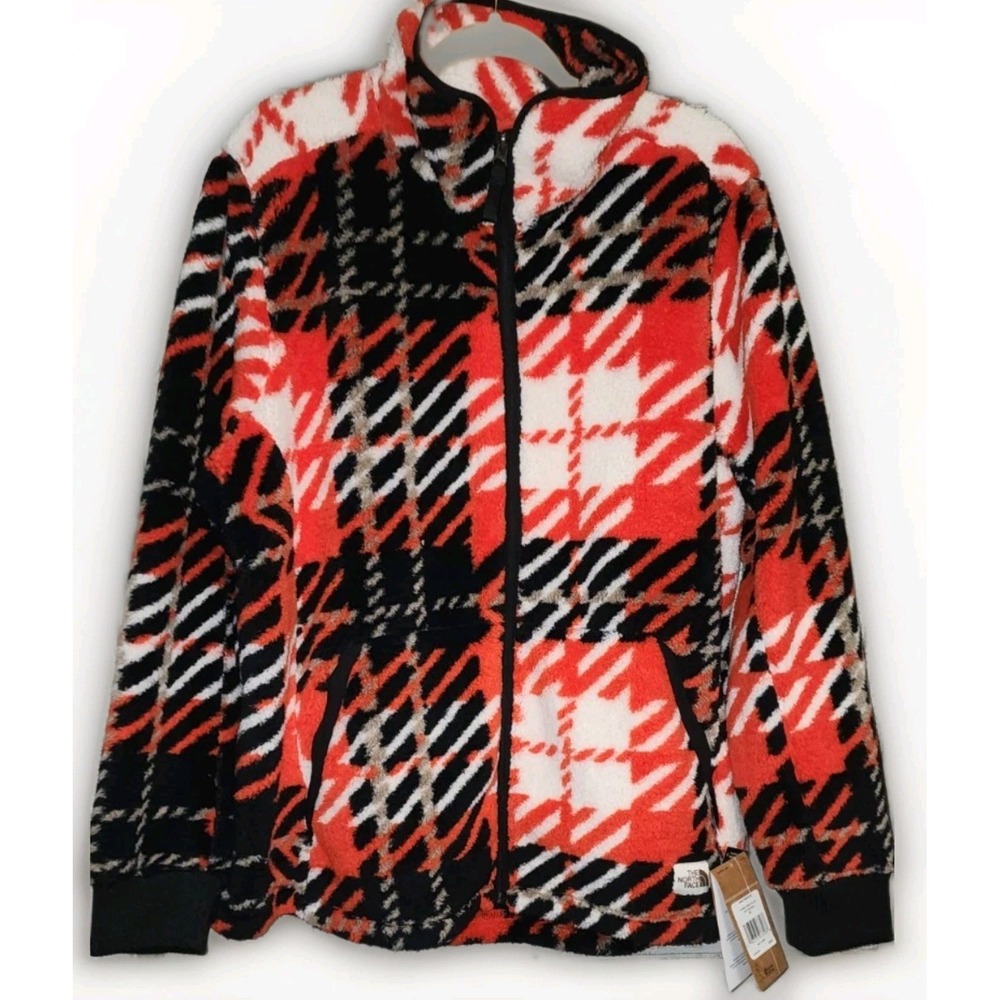 Women's XXL North Face Jacket Coat Top Cabin Fleece Full Zip New NWT Red Houndst
